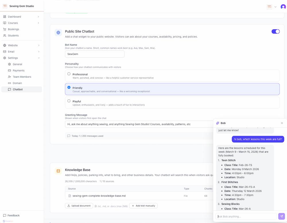 Screenshot: AI Chatbot